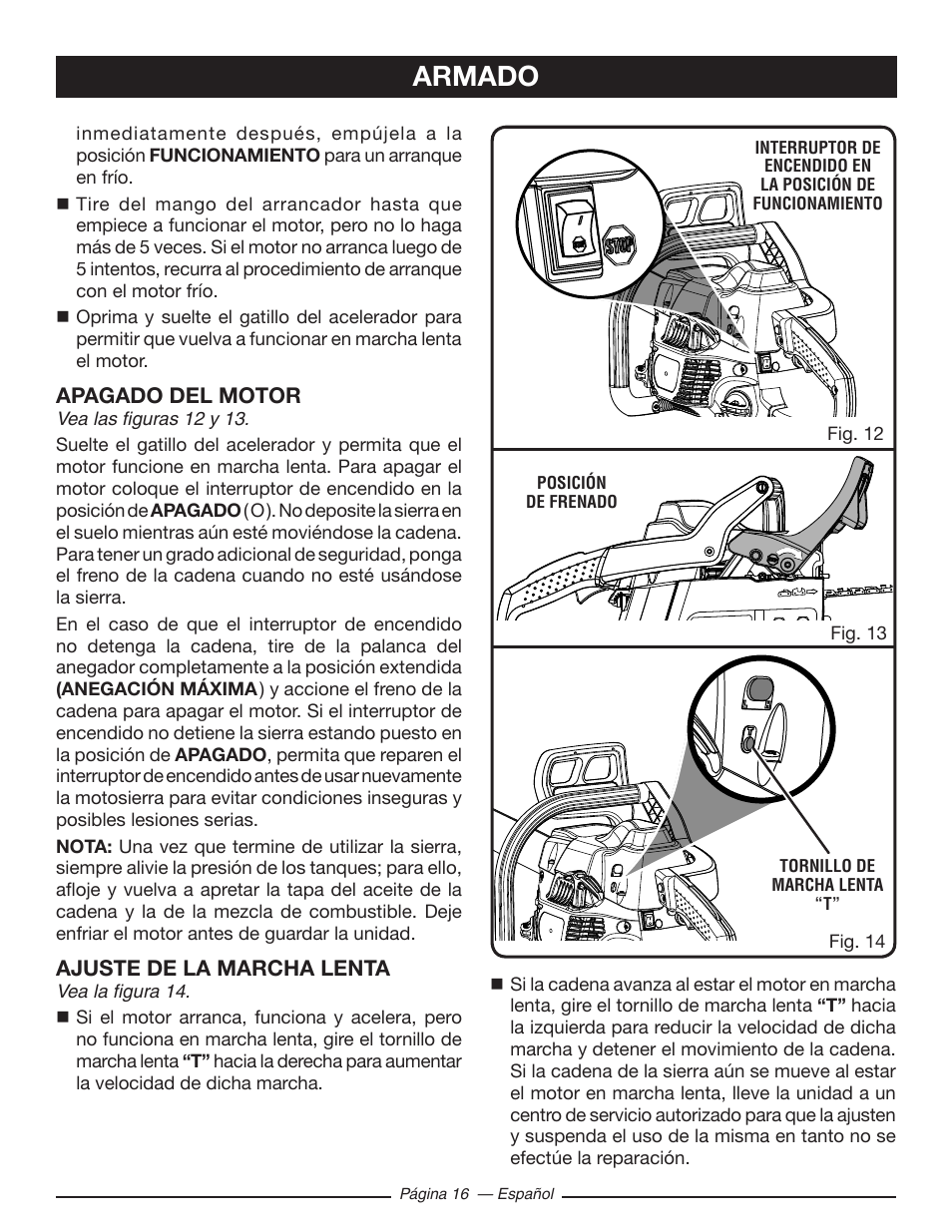 Armado | Ryobi RY10518 User Manual | Page 92 / 118