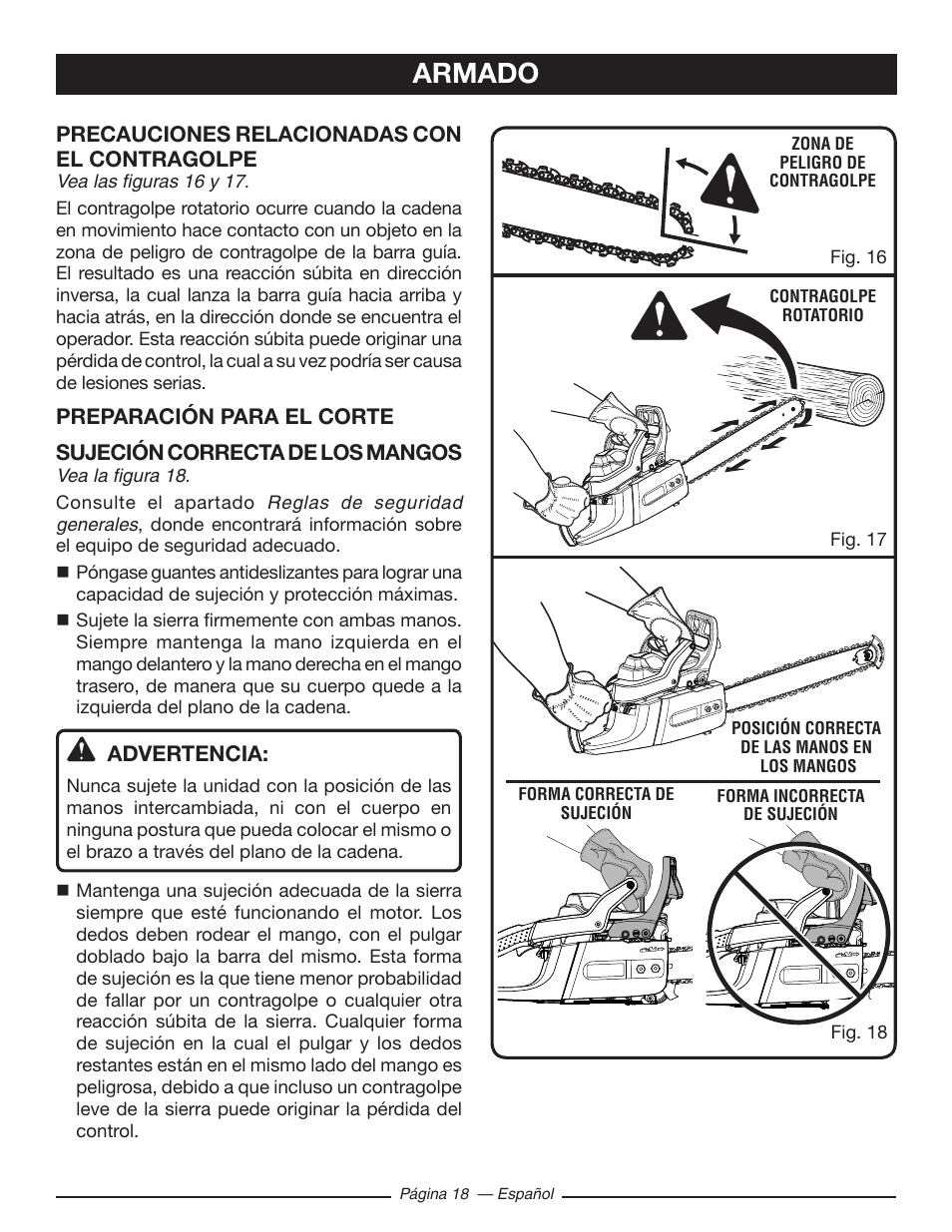 Armado | Ryobi RY10518 User Manual | Page 94 / 118