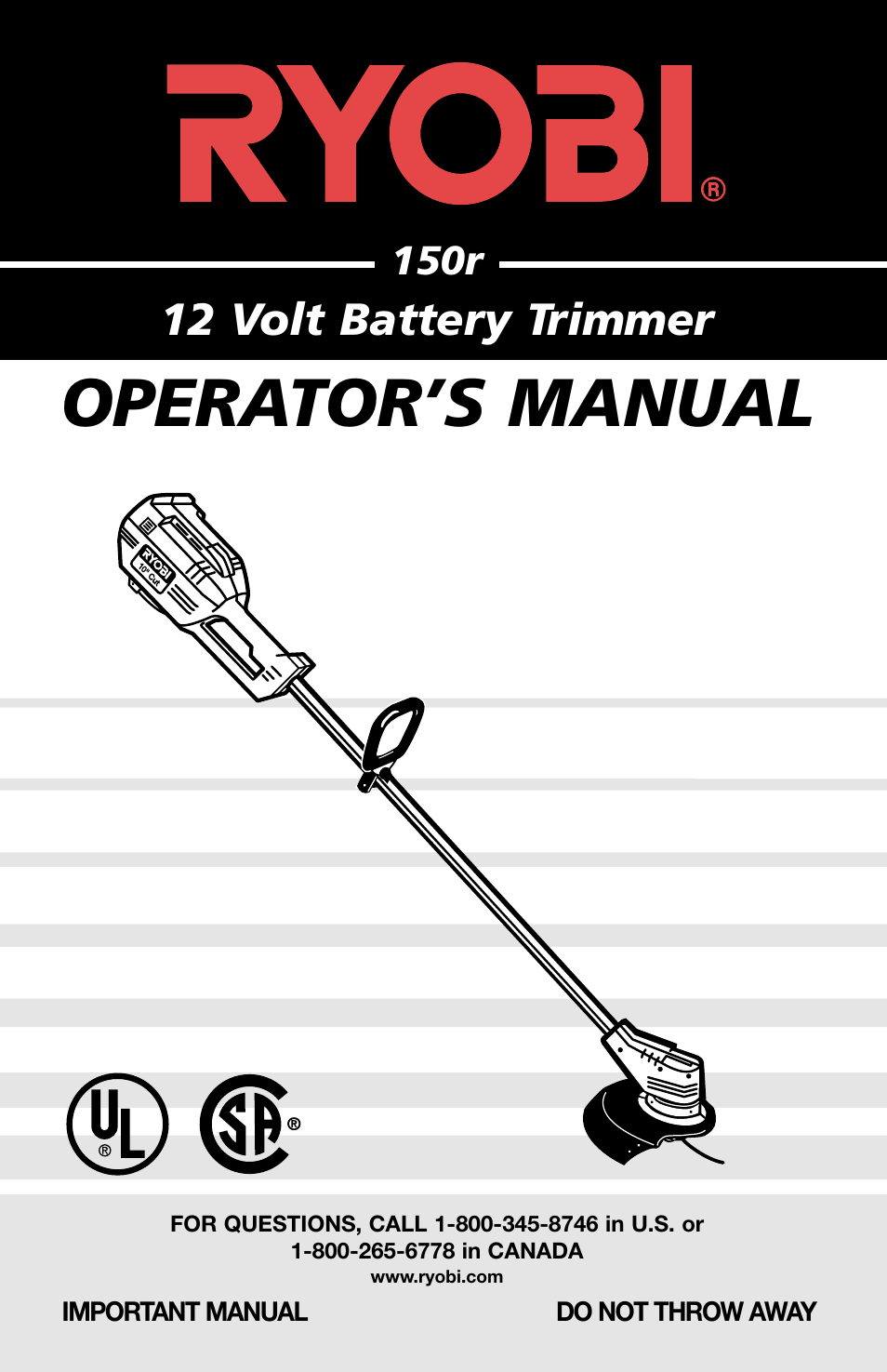Ryobi 150r User Manual | 18 pages