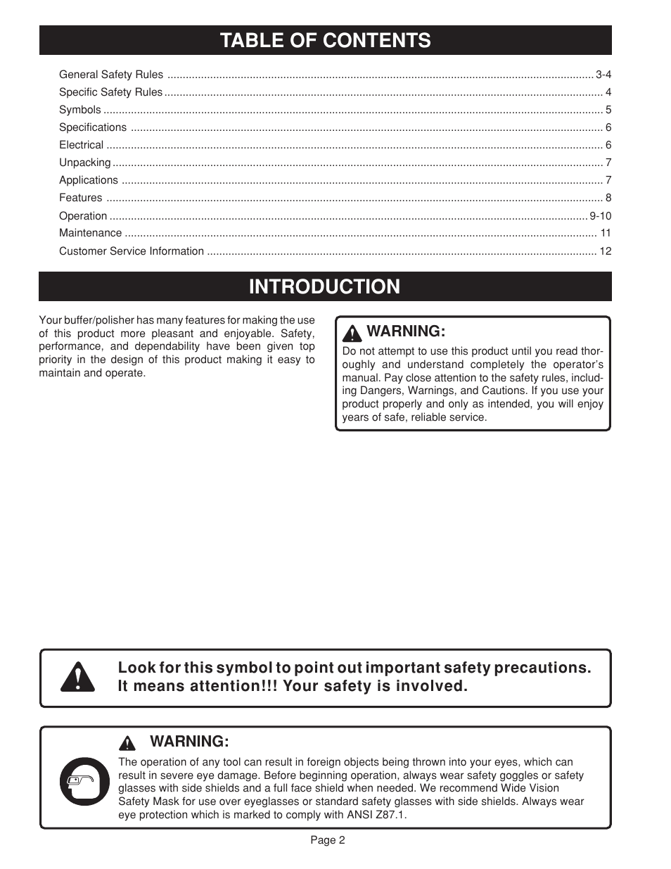 Ryobi RB101 User Manual | Page 2 / 12