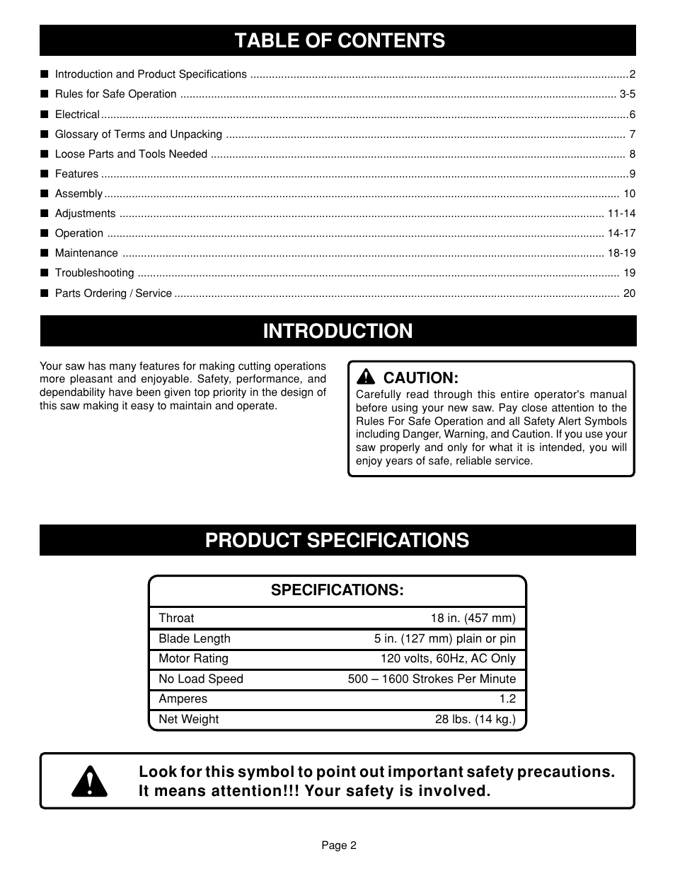 Ryobi SC180VS User Manual | Page 2 / 20