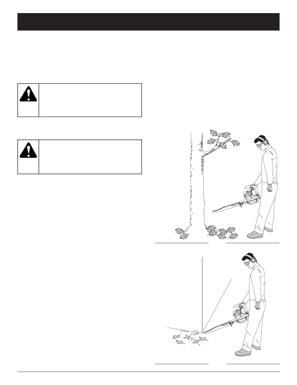 Advertencia, Instrucciones de operación | Ryobi 290r 2 User Manual | Page 46 / 56