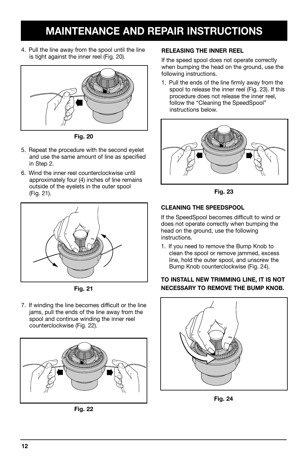 Maintenance and repair instructions | Ryobi 105r User Manual | Page 12 / 16