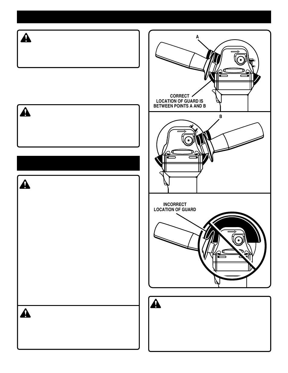 Adjustments, Operation, Warning | Danger | Ryobi AG400 User Manual | Page 10 / 14