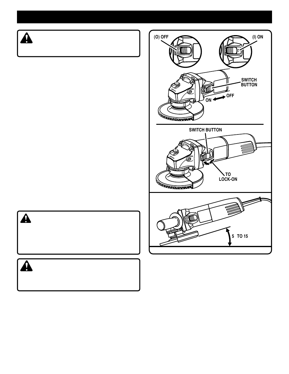 Operation, Caution, Danger | Warning | Ryobi AG400 User Manual | Page 11 / 14