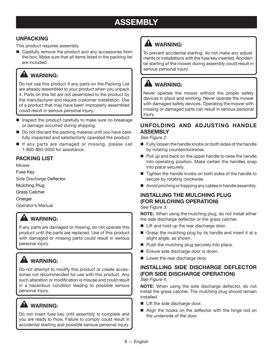 Assembly | Ryobi RY14110 User Manual | Page 12 / 48