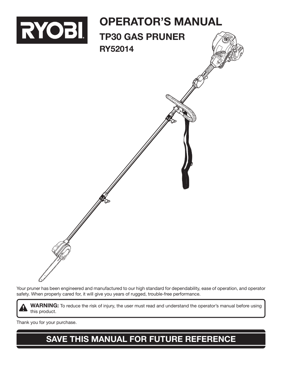 Ryobi RY52014 User Manual | 22 pages