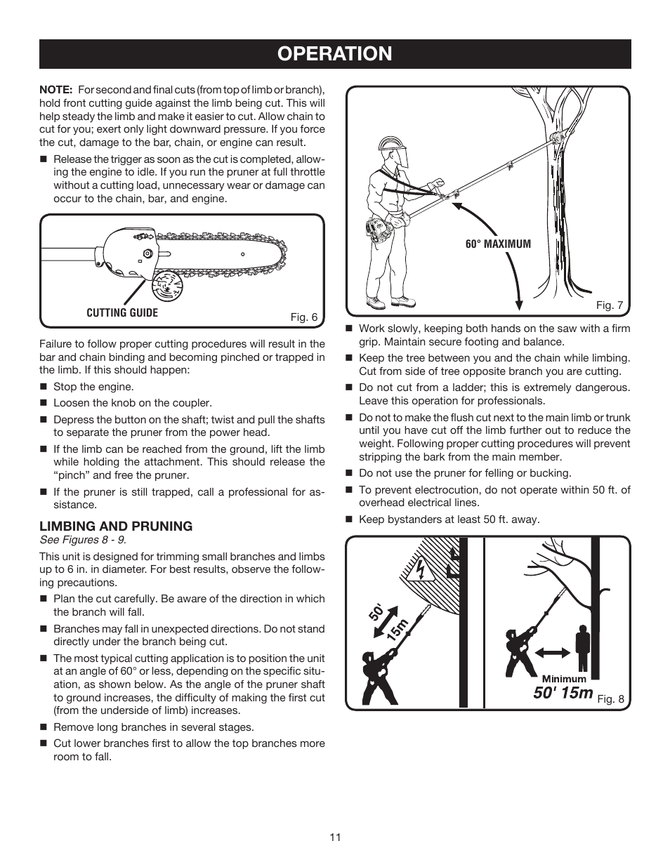 Operation | Ryobi RY52014 User Manual | Page 11 / 22