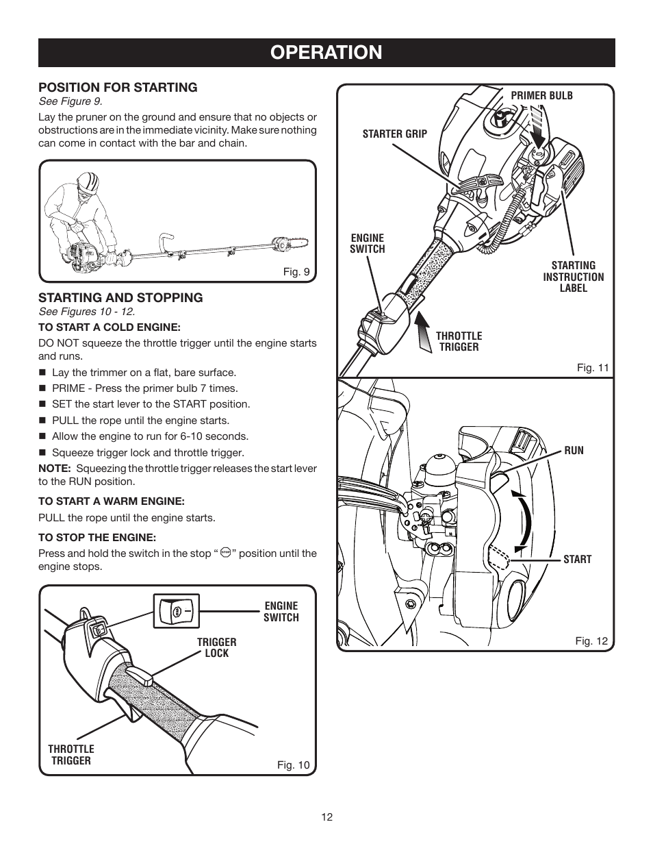 Operation | Ryobi RY52014 User Manual | Page 12 / 22