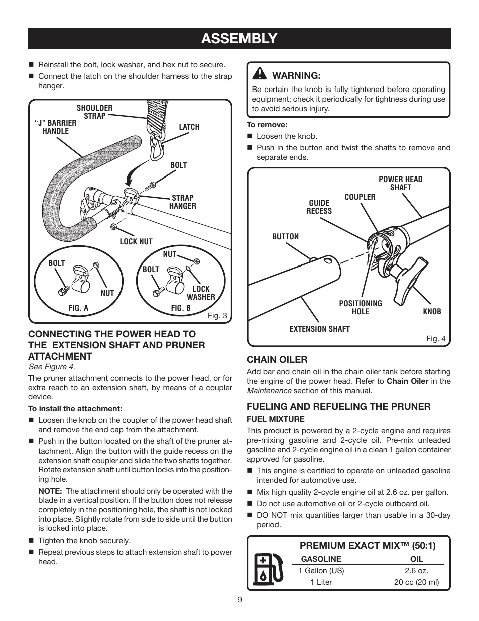 Assembly | Ryobi RY52014 User Manual | Page 9 / 22