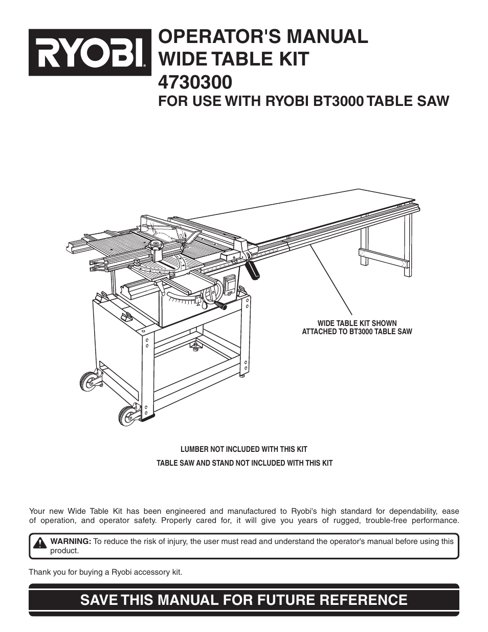 Ryobi BT300 User Manual | 10 pages