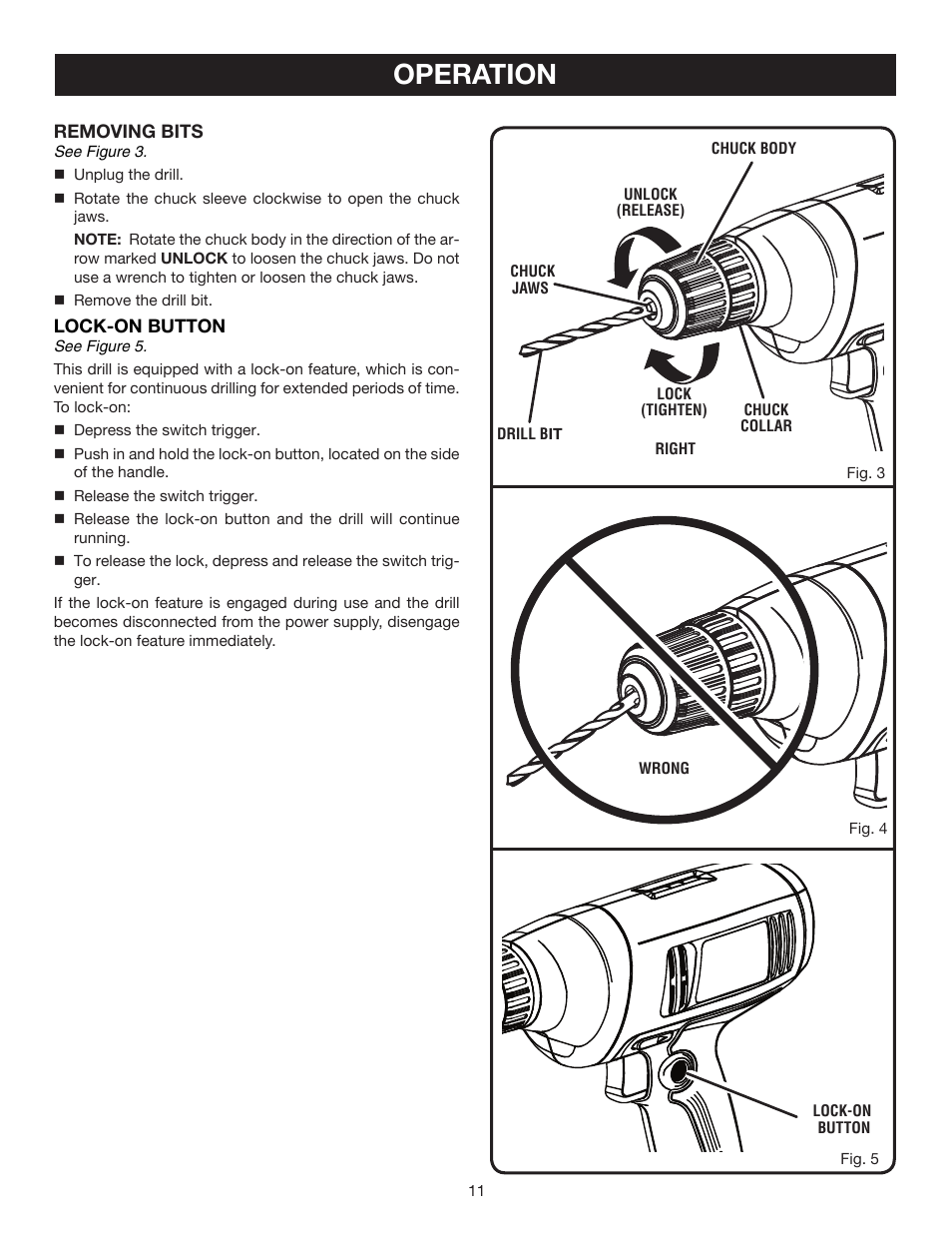 Operation | Ryobi D41 User Manual | Page 11 / 16