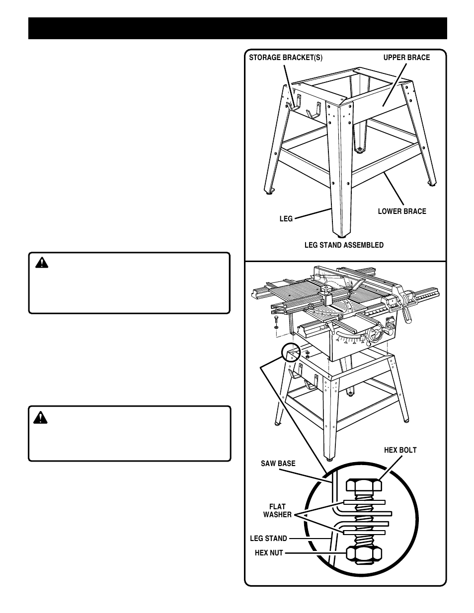 Assembly, Warning | Ryobi BT3100-1 User Manual | Page 16 / 52