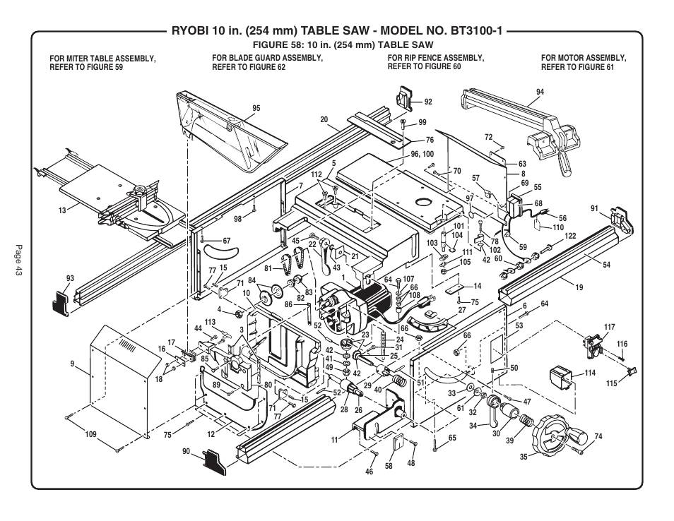 Ryobi BT3100-1 User Manual | Page 43 / 52