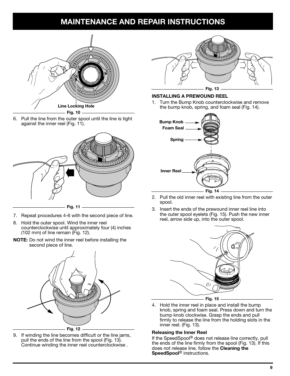 Maintenance and repair instructions | Ryobi SS725r User Manual | Page 9 / 14