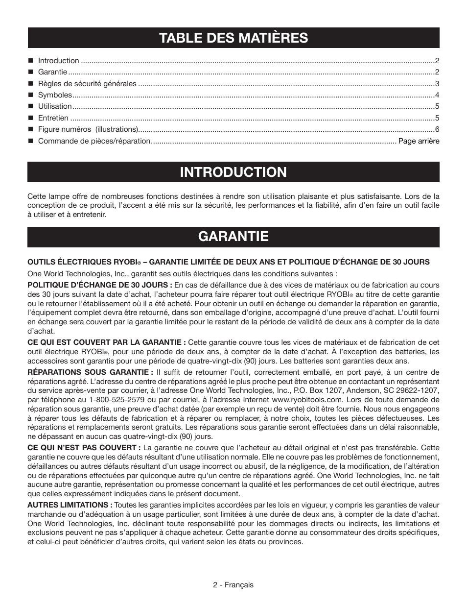 Ryobi P700 User Manual | Page 6 / 16