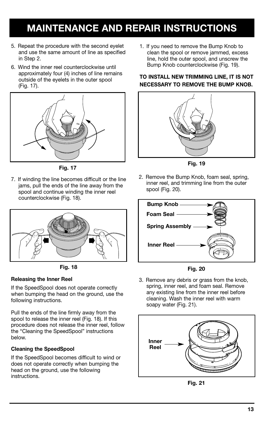 Maintenance and repair instructions | Ryobi 2075r User Manual | Page 13 / 20