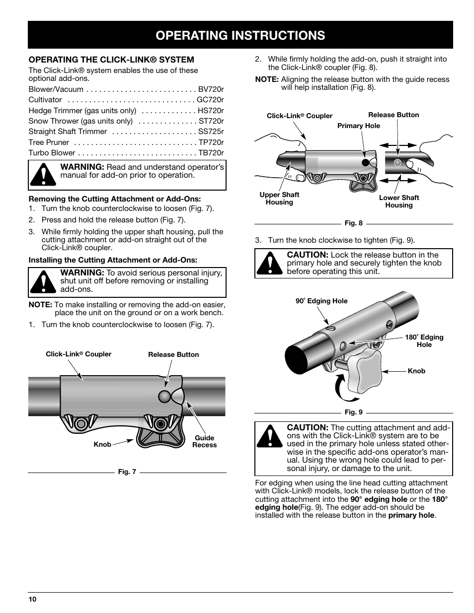 Operating instructions | Ryobi 130rEB User Manual | Page 10 / 20