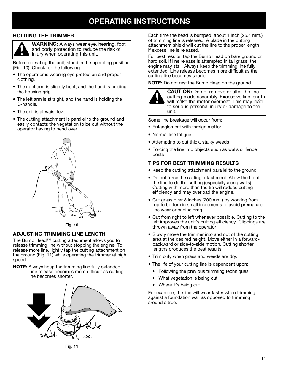 Operating instructions | Ryobi 130rEB User Manual | Page 11 / 20