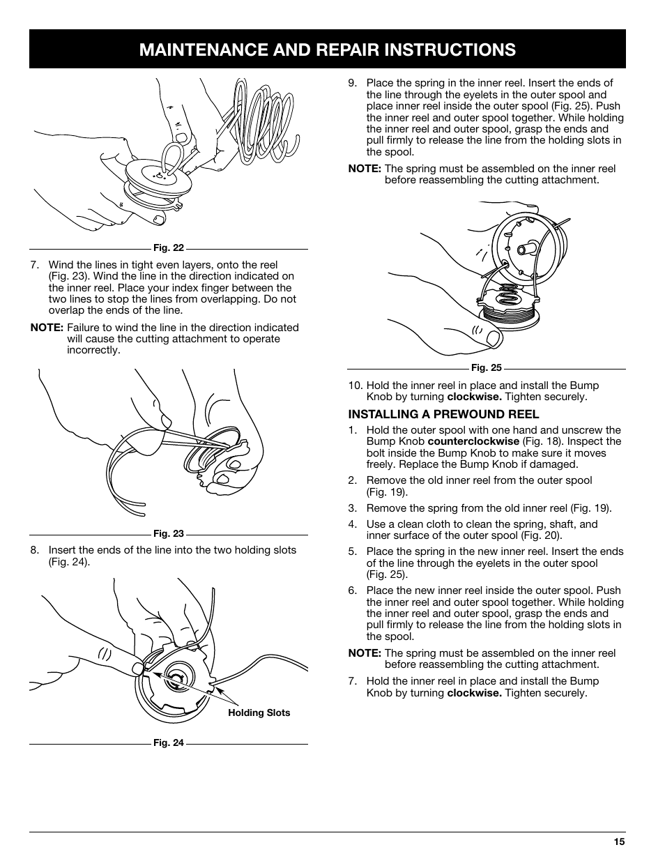 Maintenance and repair instructions | Ryobi 130rEB User Manual | Page 15 / 20