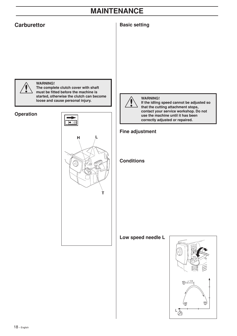 Maintenance | Ryobi 240RJ User Manual | Page 18 / 37