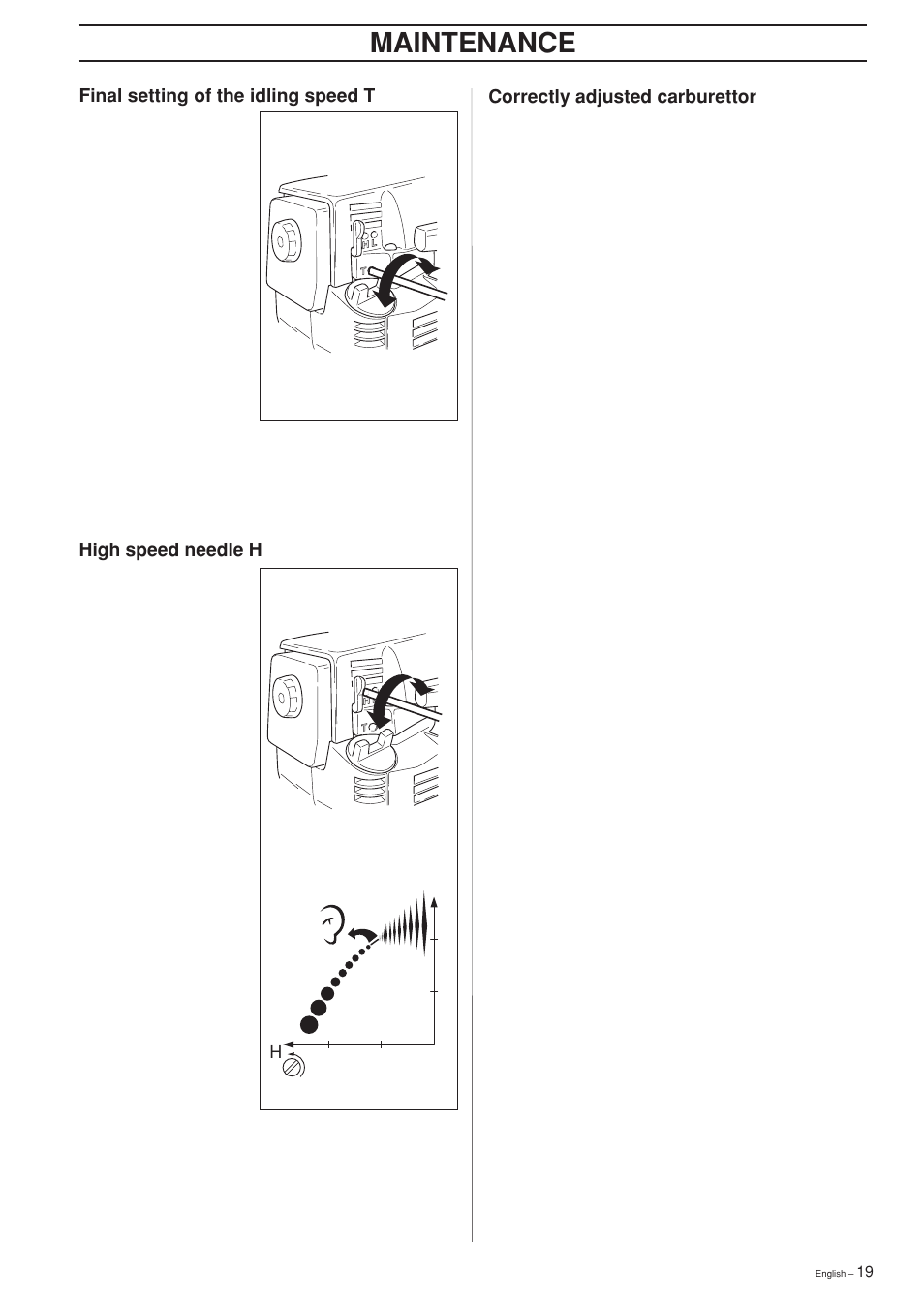 Maintenance | Ryobi 240RJ User Manual | Page 19 / 37