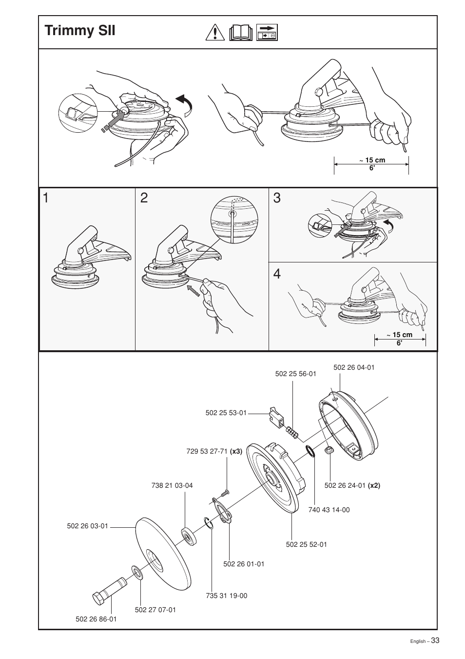 12 3 4 trimmy sii | Ryobi 240RJ User Manual | Page 33 / 37