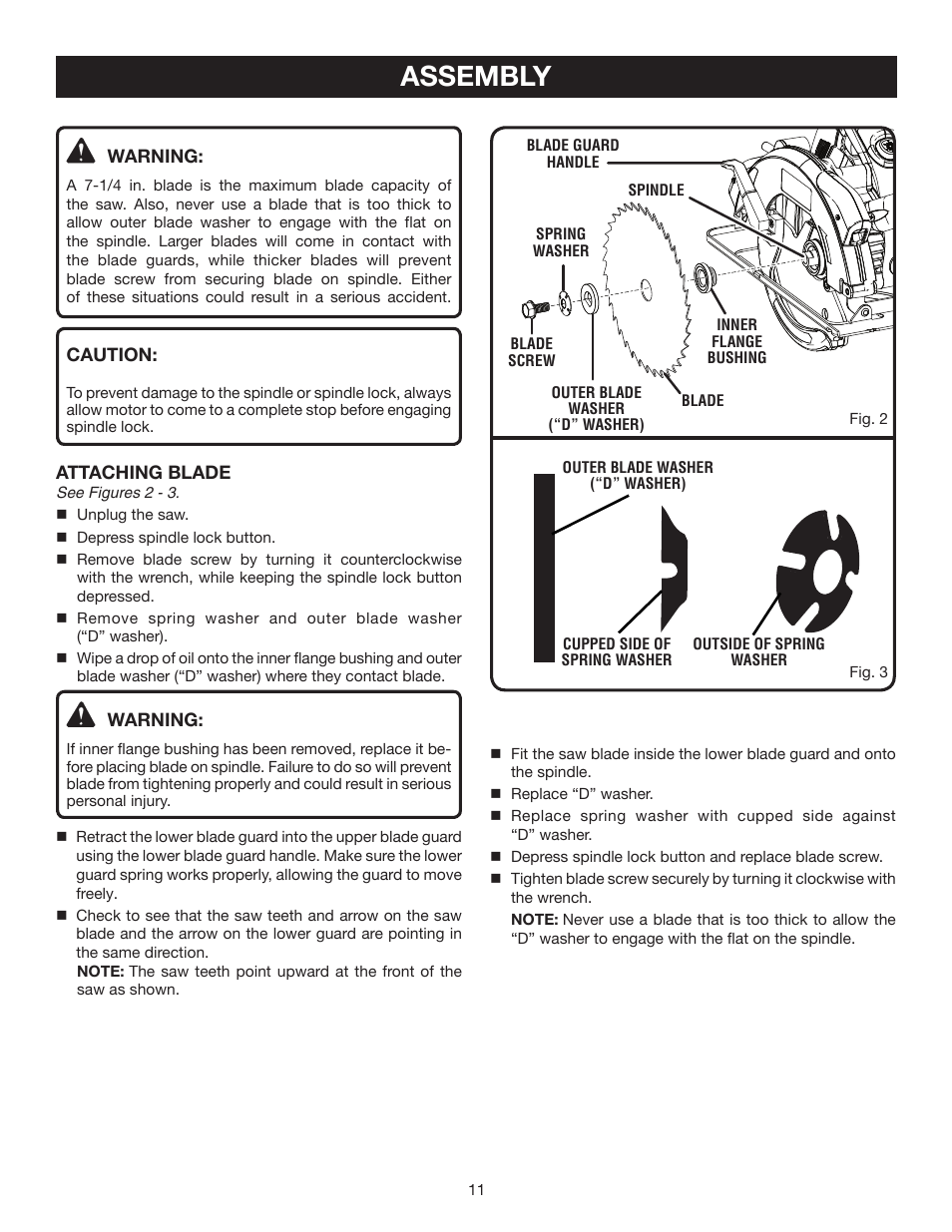 Assembly | Ryobi CSB141LZ User Manual | Page 11 / 24