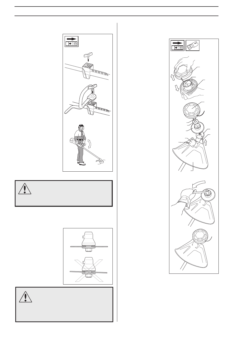 Assembly, Assembling the j-handle, Assembly of the blade and trimmer head | Ryobi 227RJ User Manual | Page 14 / 37