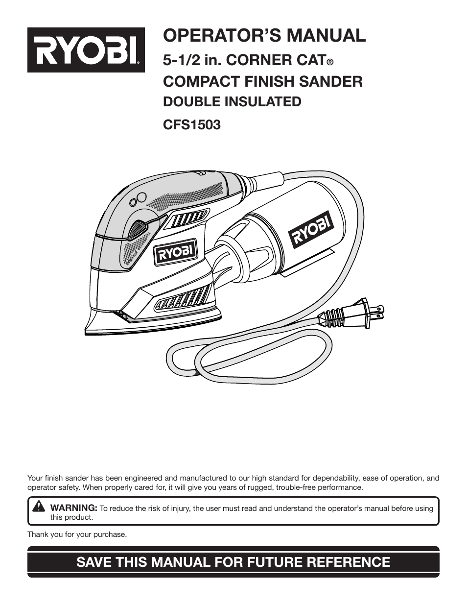 Ryobi CFS1503K User Manual | 14 pages