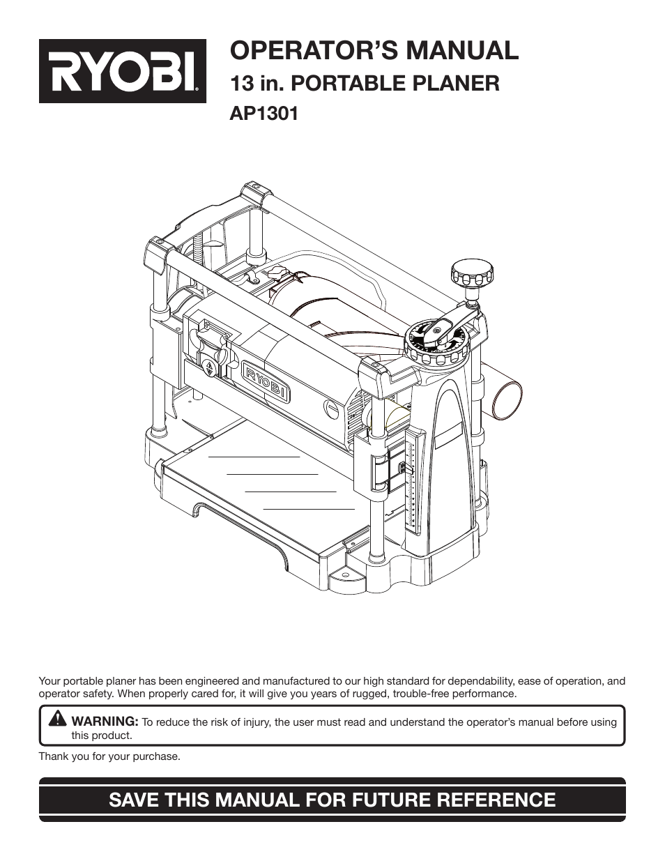 Ryobi AP1301 User Manual | 22 pages