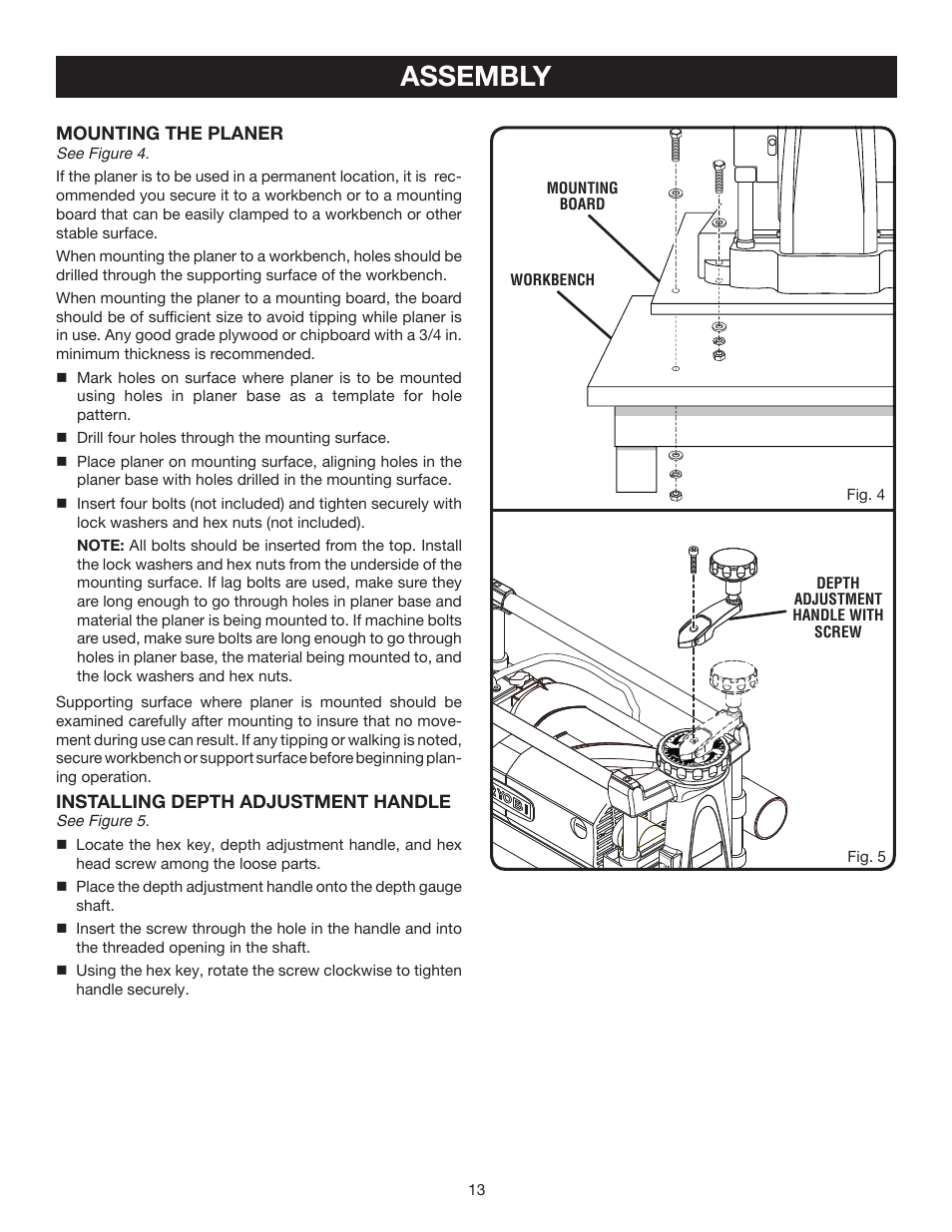 Assembly | Ryobi AP1301 User Manual | Page 13 / 22