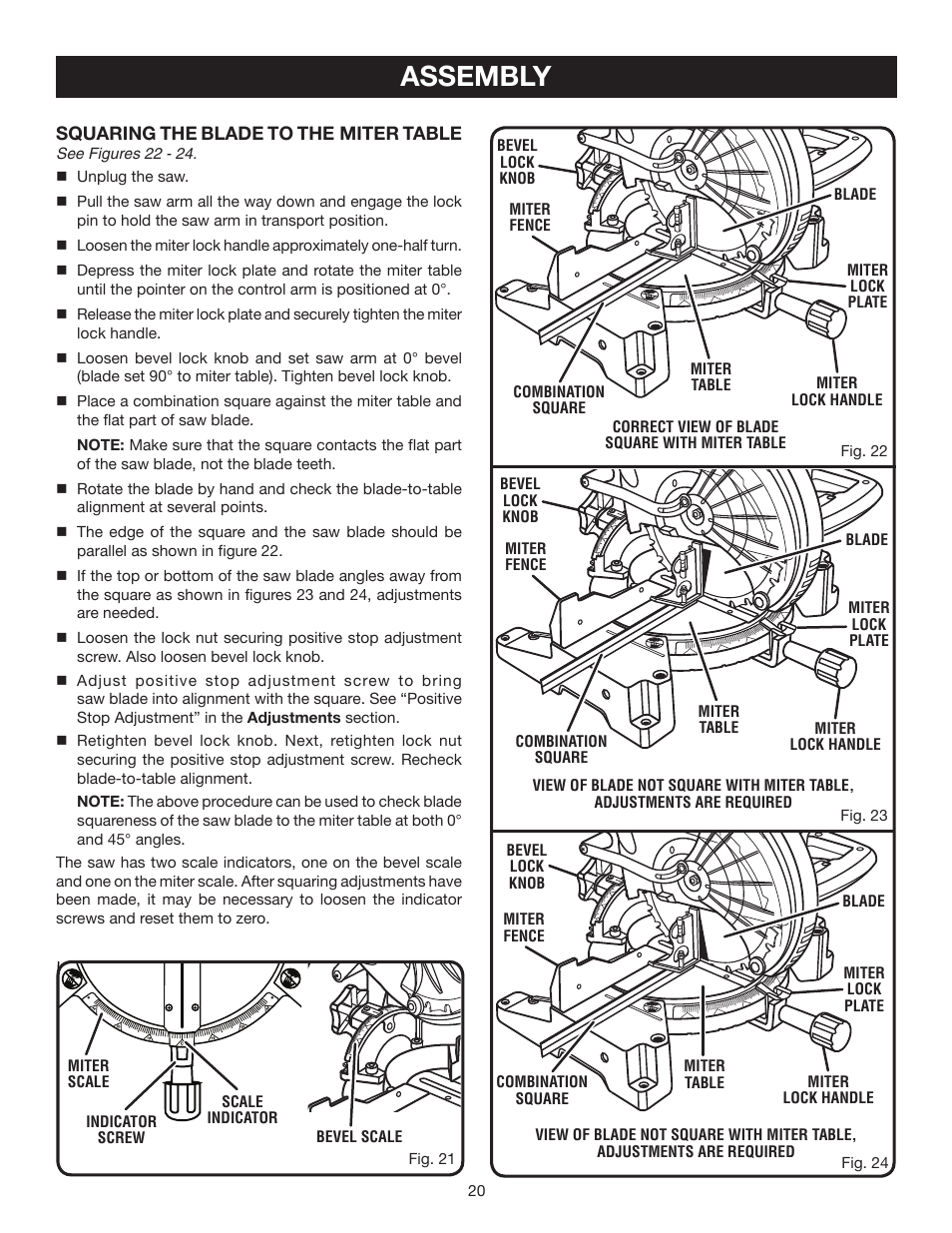 Assembly | Ryobi TS1342L User Manual | Page 20 / 96