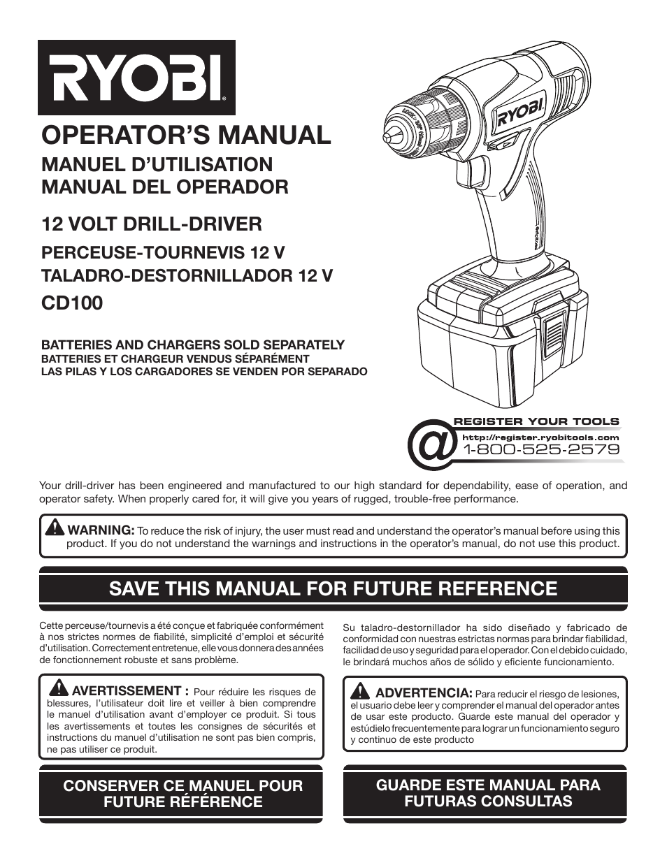 Ryobi CD100 User Manual | 36 pages