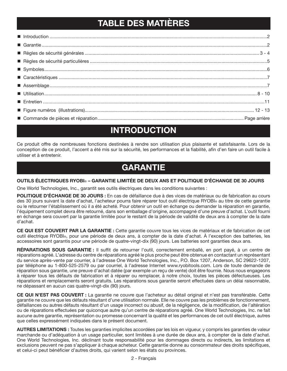 Ryobi CD100 User Manual | Page 13 / 36