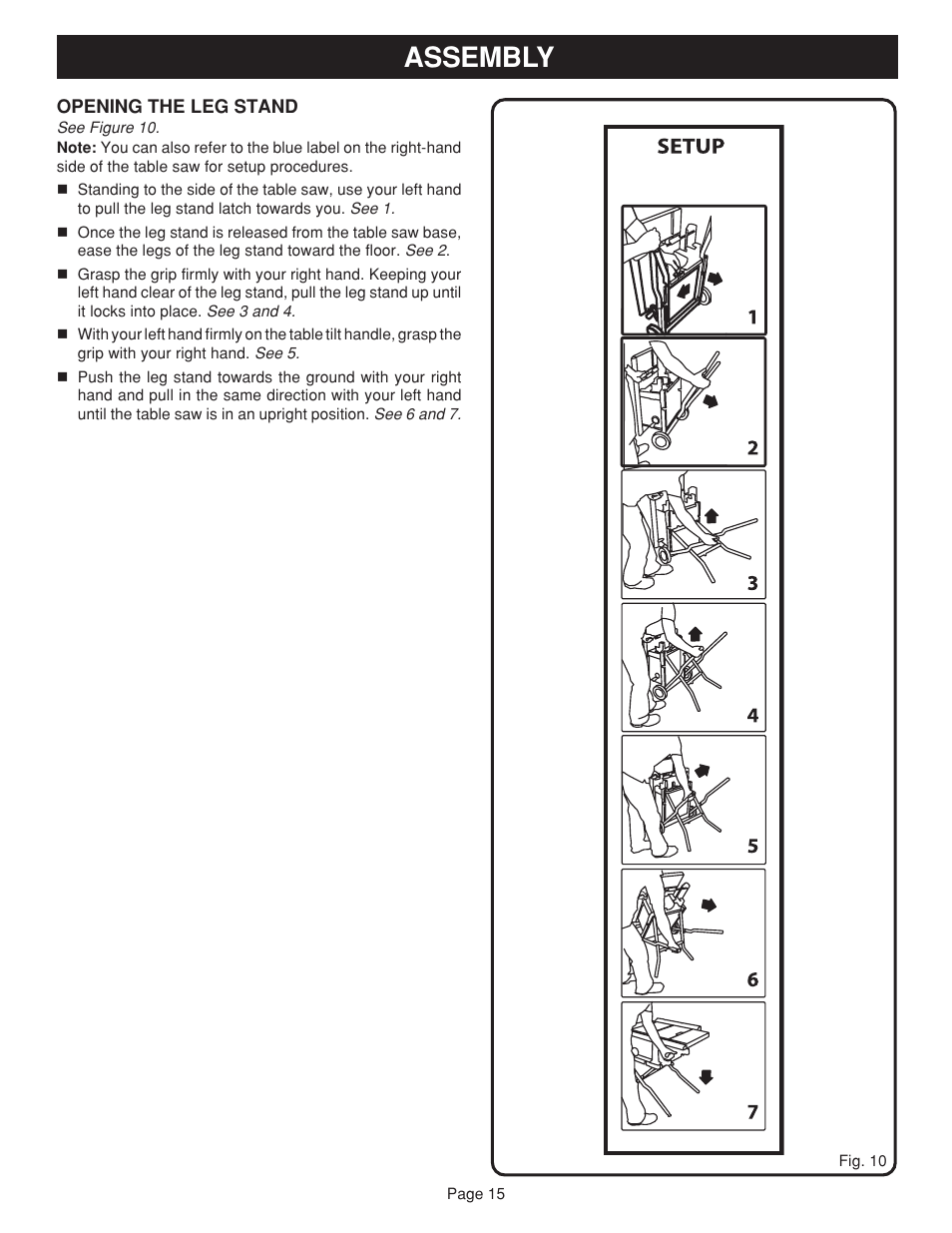 Assembly | Ryobi bts20r User Manual | Page 15 / 34