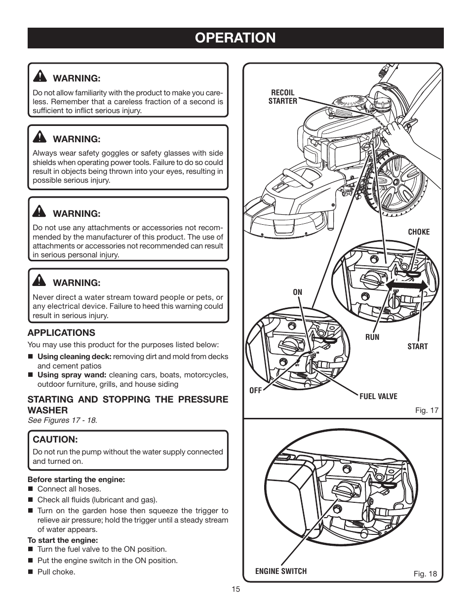 Operation | Ryobi RPW2500WB User Manual | Page 15 / 25