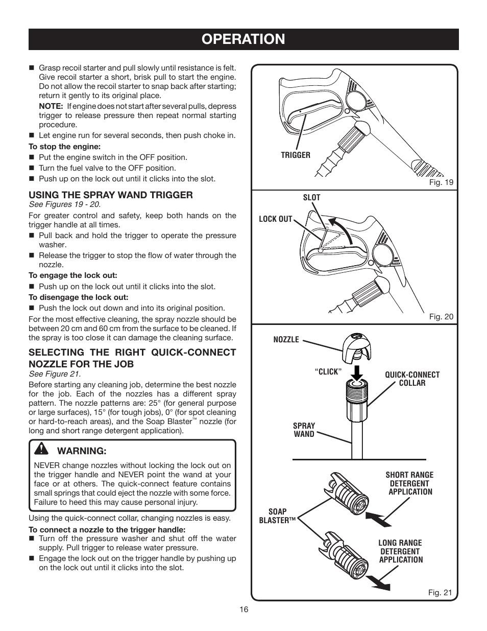 Operation | Ryobi RPW2500WB User Manual | Page 16 / 25