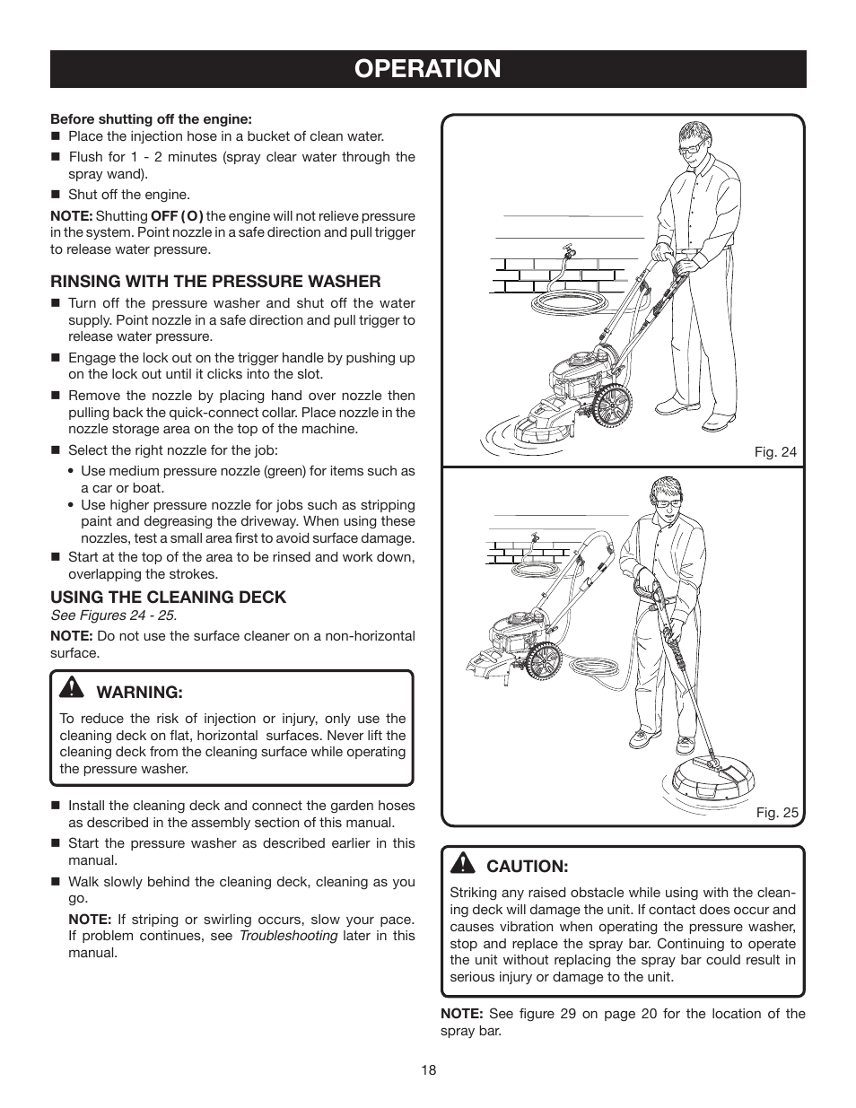 Operation | Ryobi RPW2500WB User Manual | Page 18 / 25