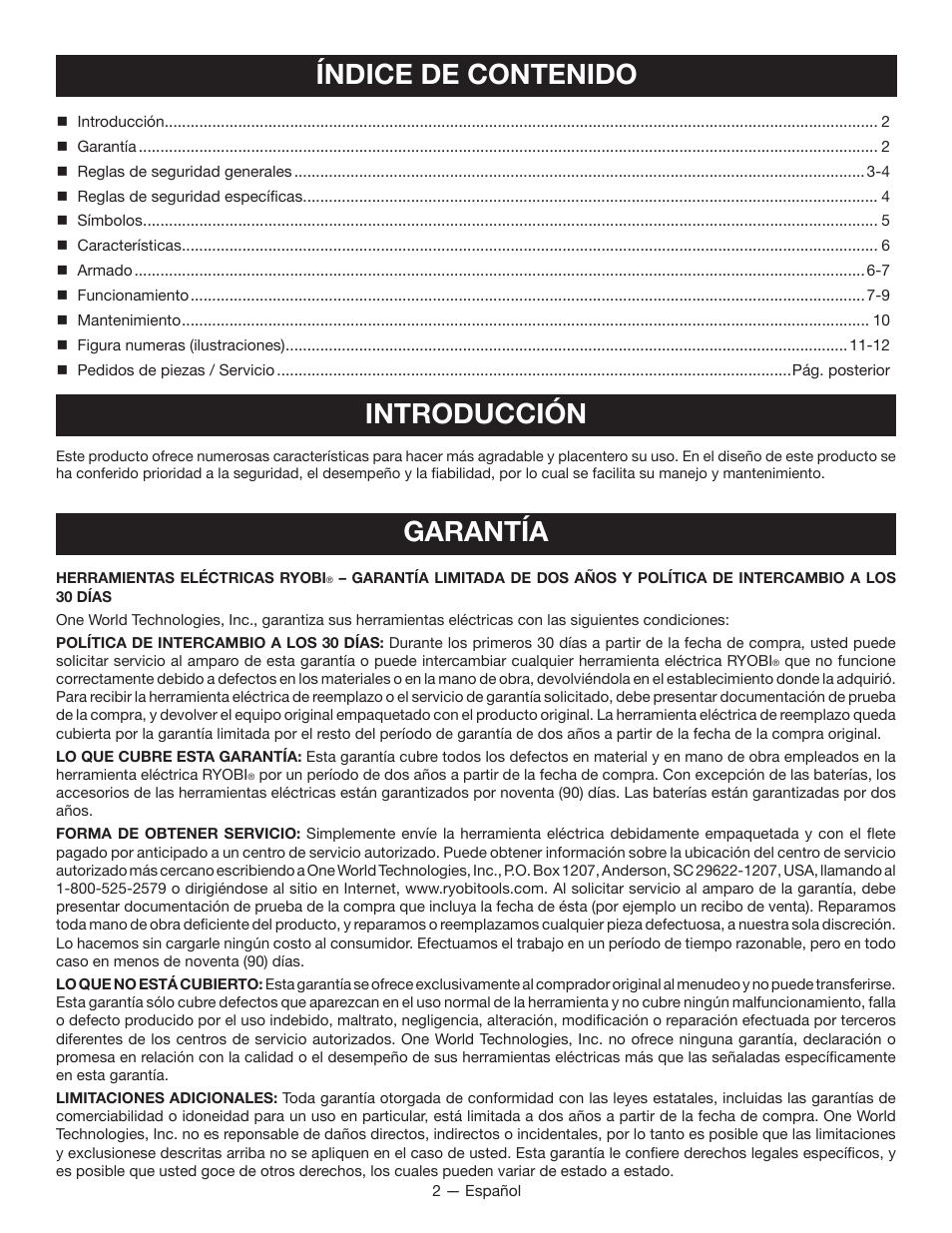 Ryobi P204 User Manual | Page 20 / 32