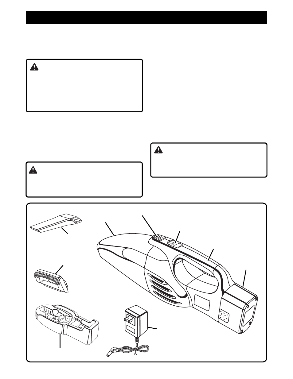Features, Warning | Ryobi VC722 User Manual | Page 6 / 14