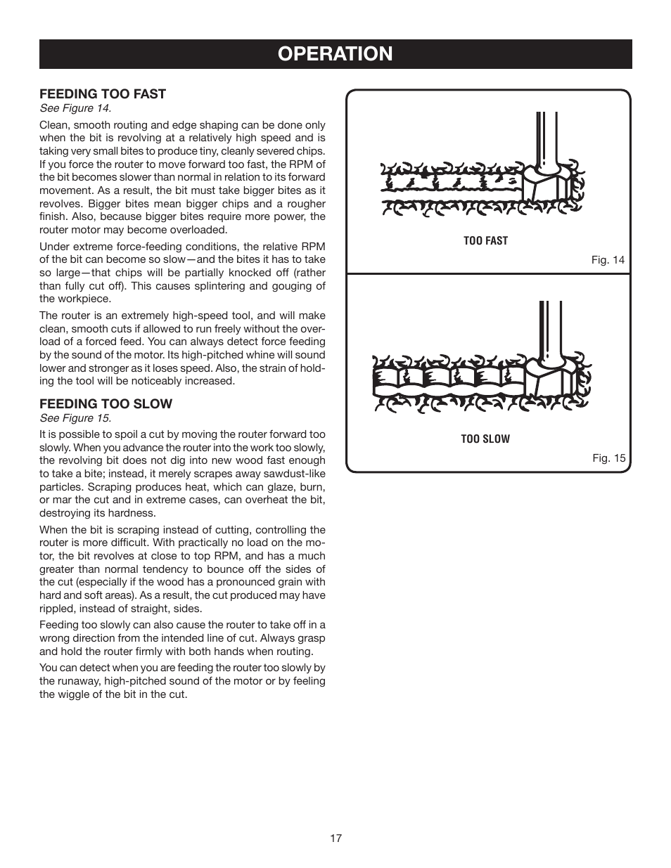 Operation | Ryobi R163K User Manual | Page 17 / 20