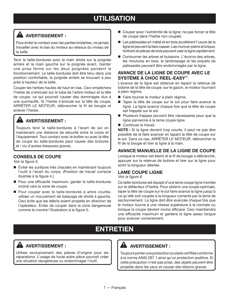 Utilisation, Entretien | Ryobi EXPAND-IT RY15524 User Manual | Page 17 / 30