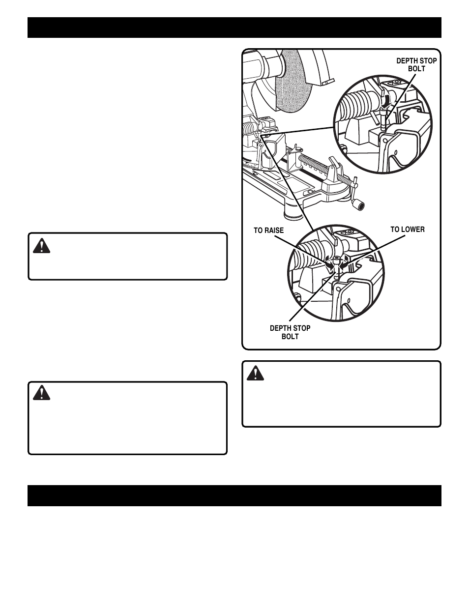 Adjustments, Operation, Warning | Caution | Ryobi C2600 User Manual | Page 13 / 19