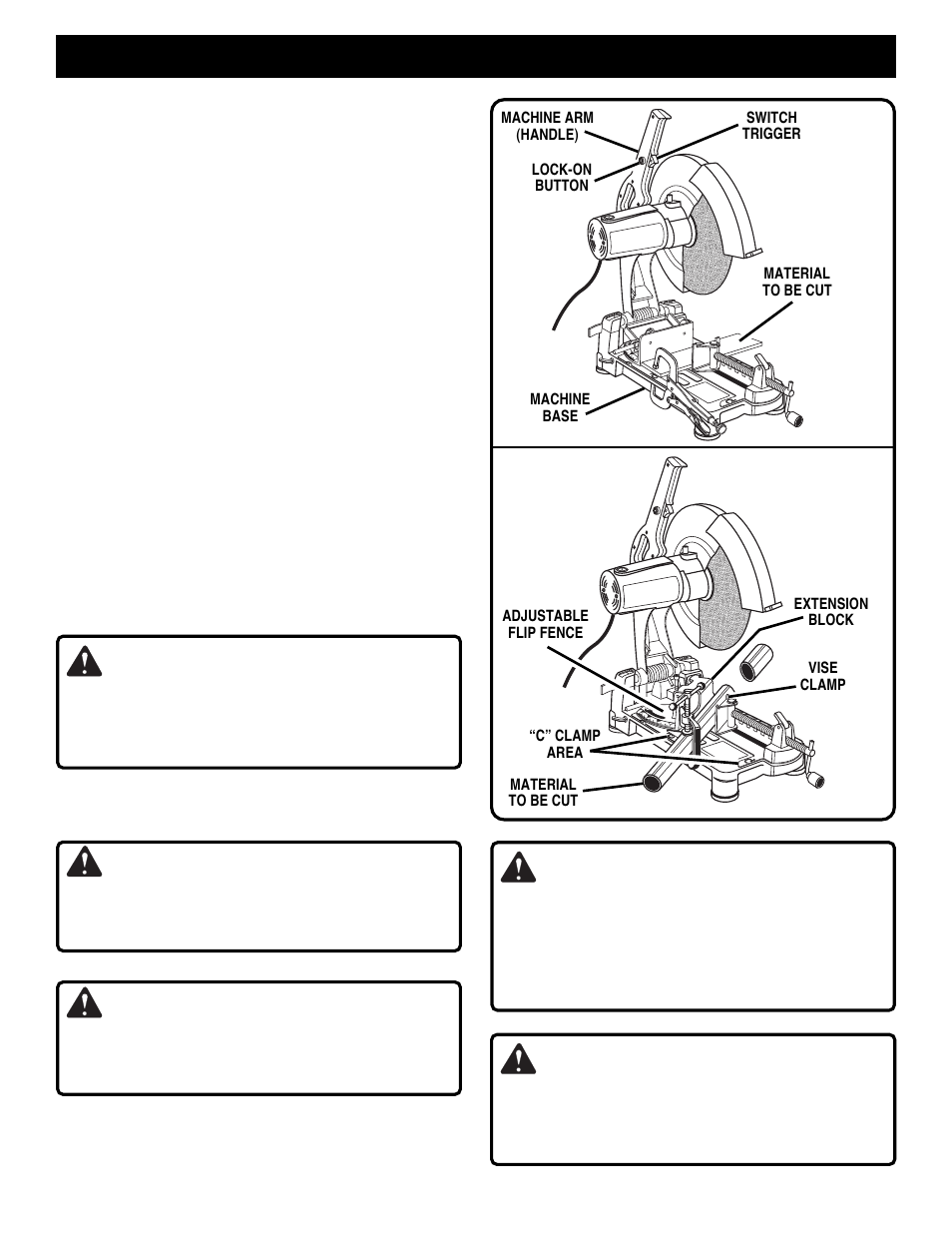 Operation, Warning | Ryobi C2600 User Manual | Page 14 / 19
