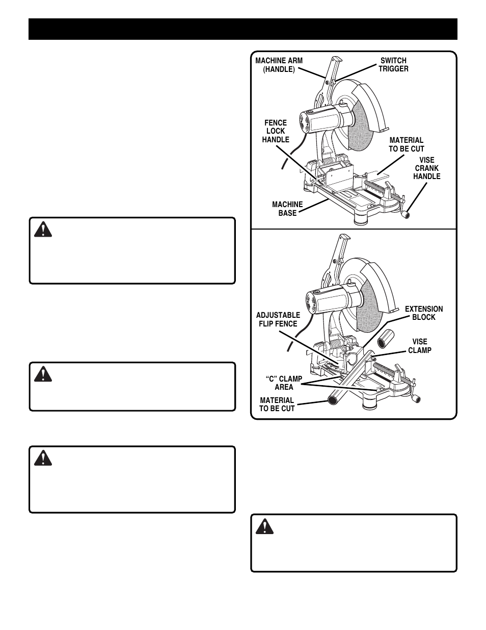 Operation, Warning | Ryobi C2600 User Manual | Page 15 / 19