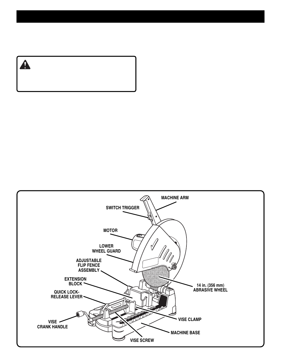 Features, Warning | Ryobi C2600 User Manual | Page 8 / 19
