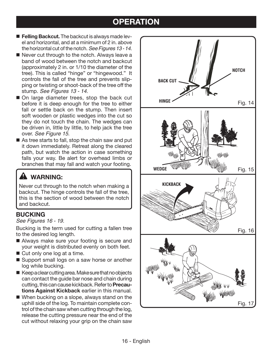 Operation | Ryobi P542 User Manual | Page 16 / 76