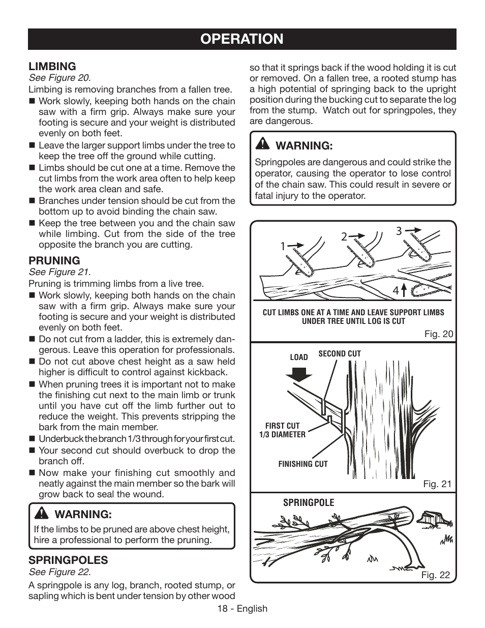 Operation | Ryobi P542 User Manual | Page 18 / 76