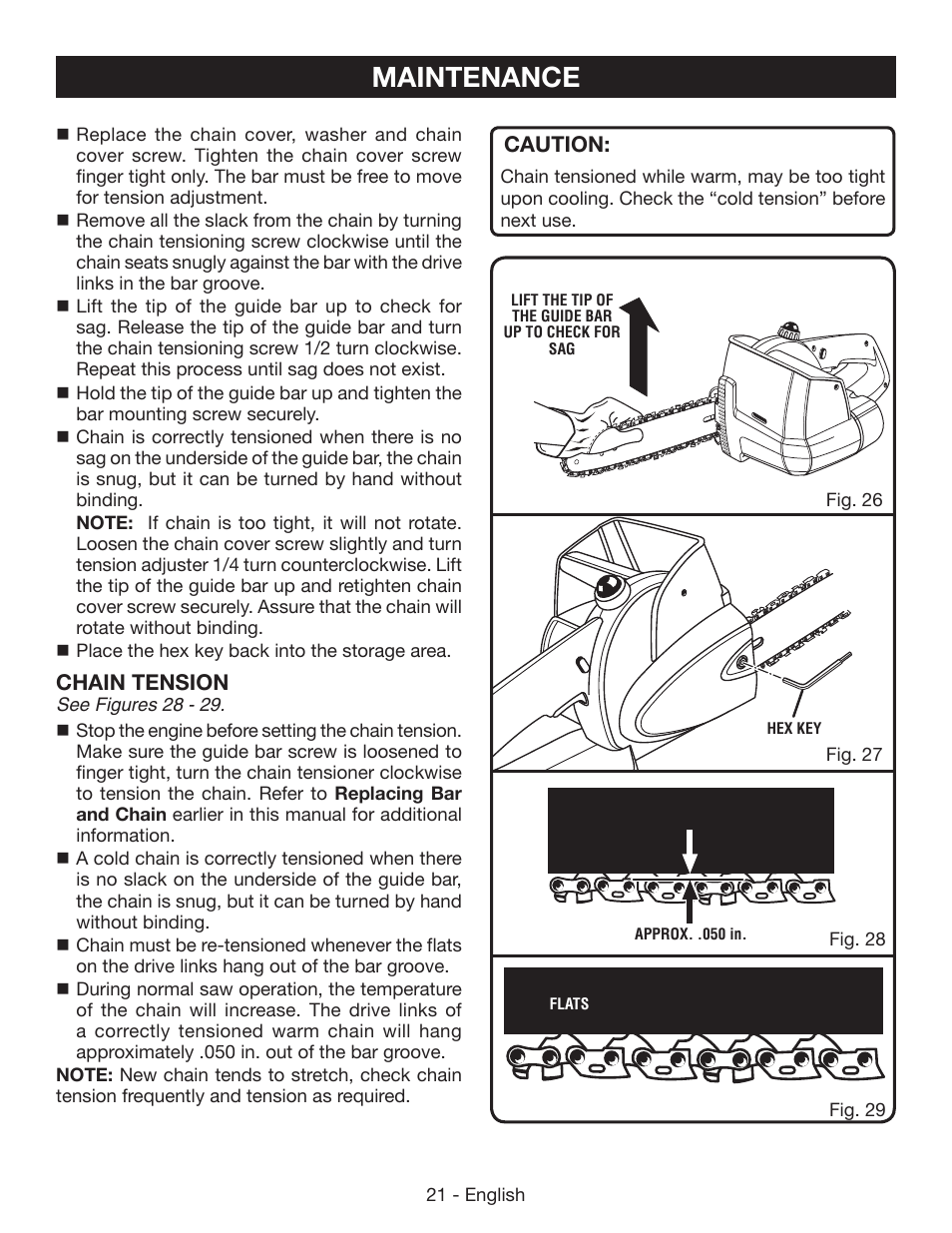 Maintenance | Ryobi P542 User Manual | Page 21 / 76